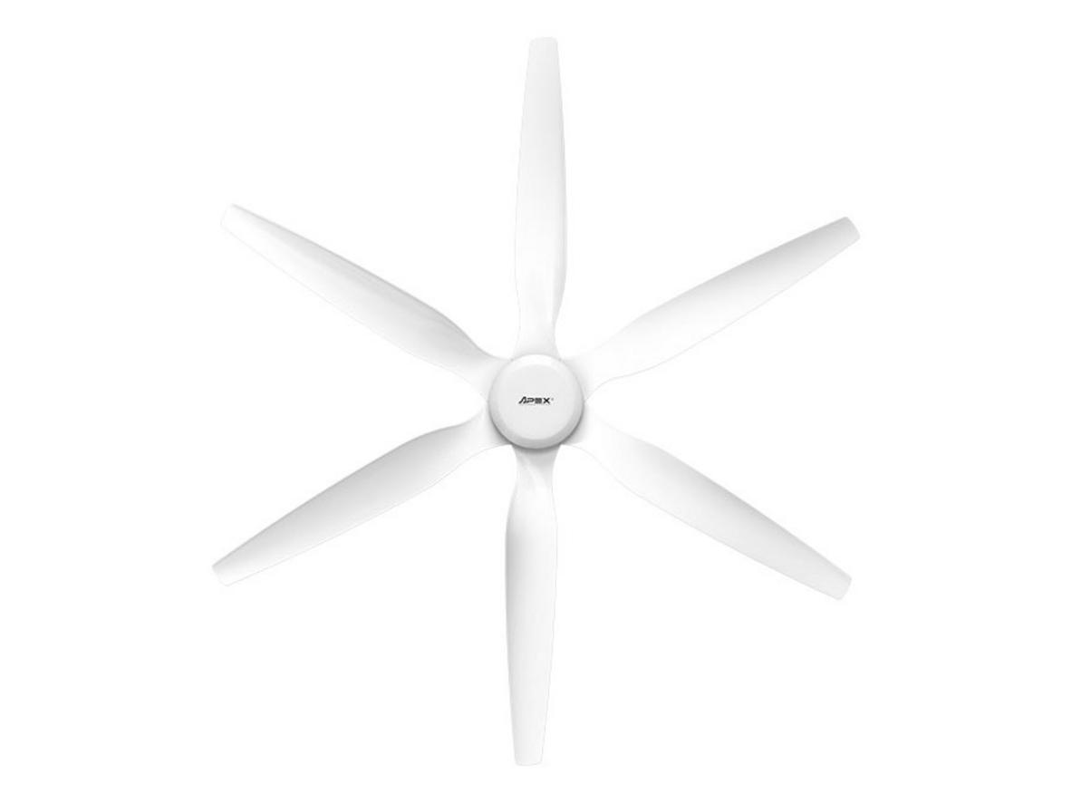 Màu trắng giúp quạt trần Sunhouse APEX APF7692 dễ phối với nội thất hiện đại.