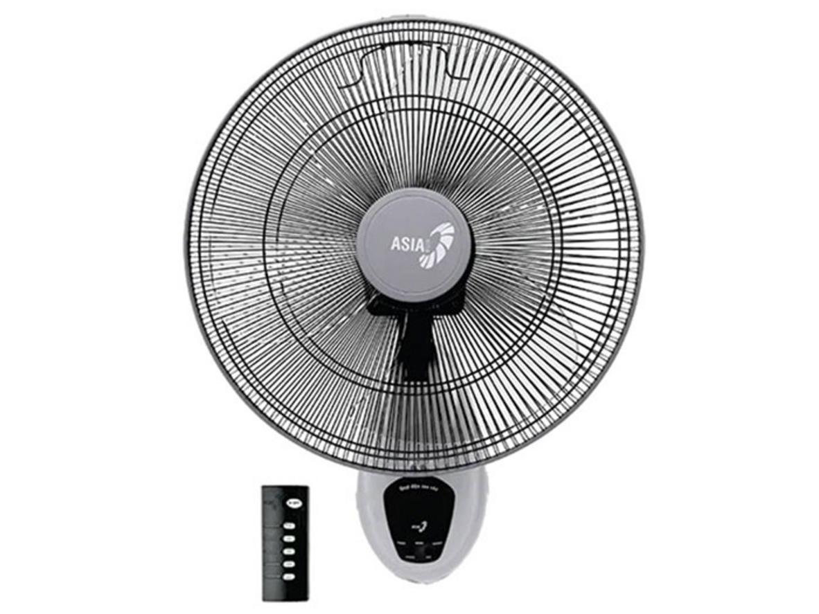 Quạt treo tường Asia VY377092 55W mang lại luồng gió mạnh 74m3/phút, phù hợp không gian nhỏ cần tiết kiệm diện tích.