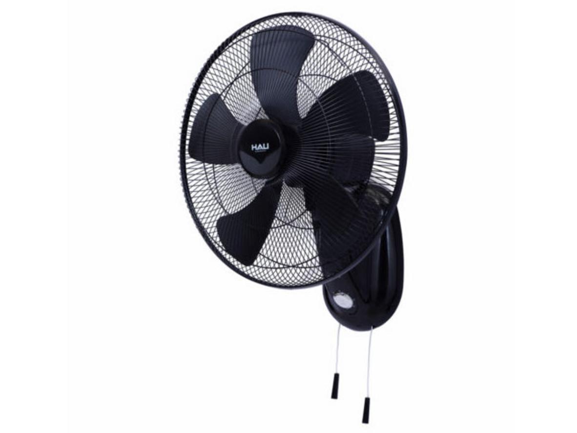 Thông số nổi bật của quạt treo tường Hali TN19(2): 80W, cánh 450mm, gió mạnh 105 m³/phút.
