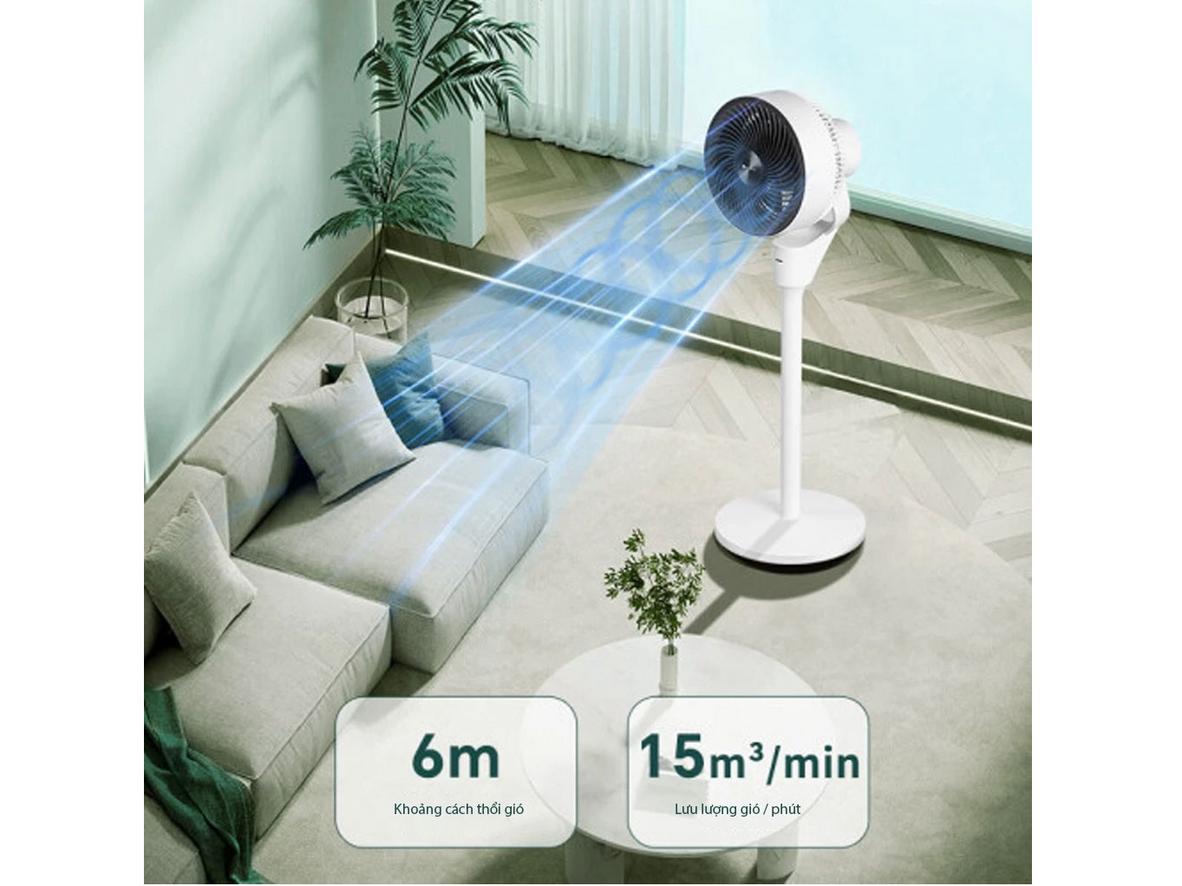 Thiết kế 4.05kg giúp quạt dễ di chuyển và bố trí linh hoạt.