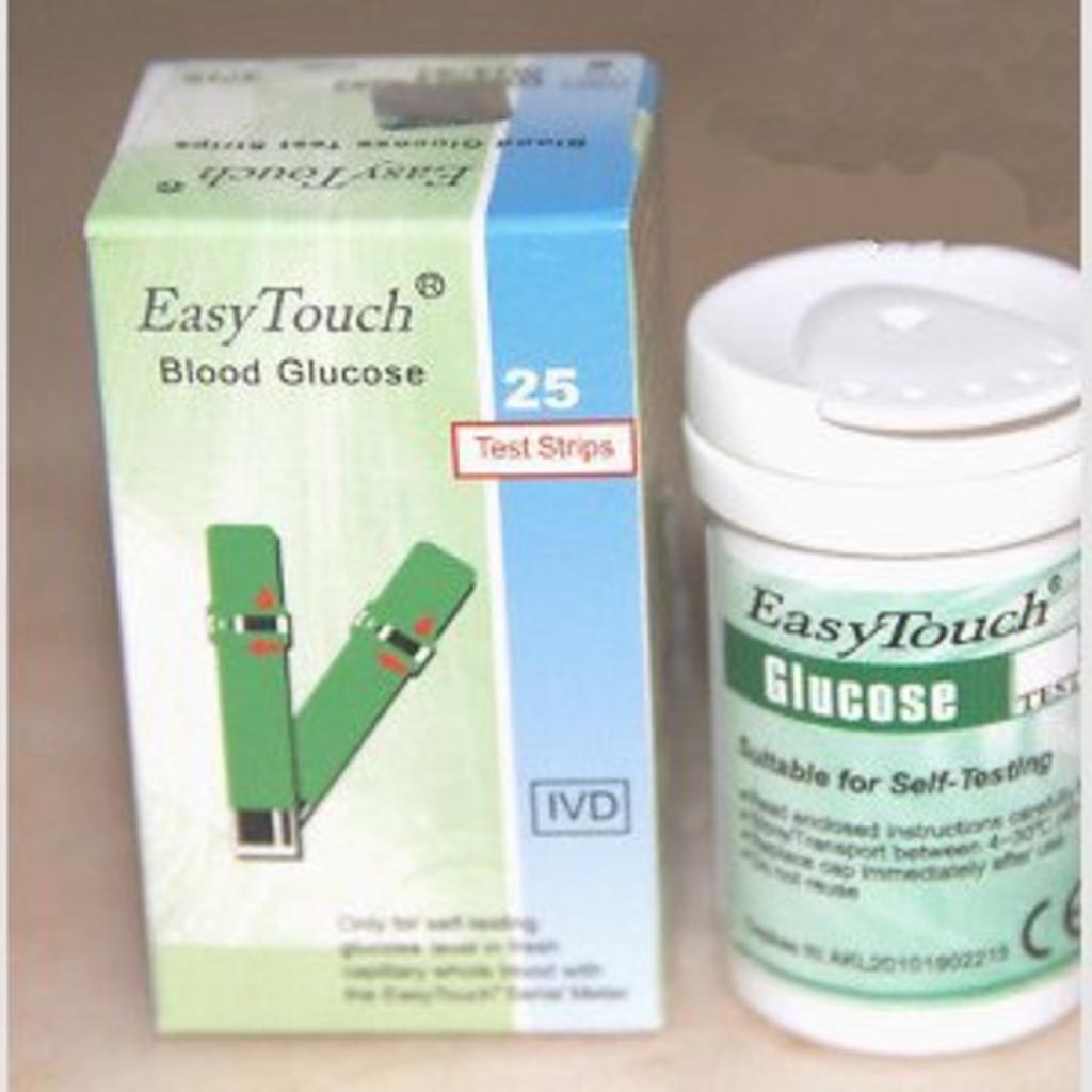 Que thử tiểu đường cho máy đo Rossmax Easy Touch GCU ET322 (25 que) chính hãng, đúng model ET322.