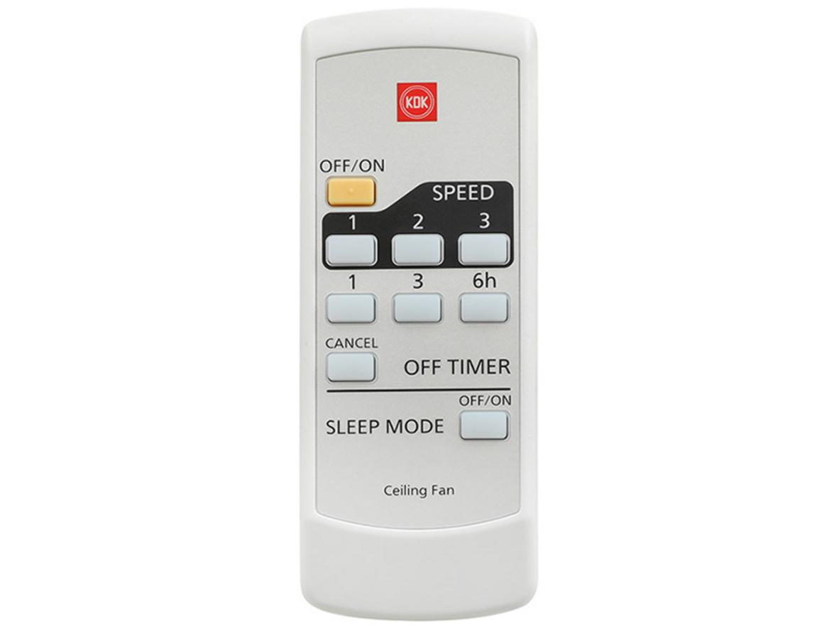 Remote và hẹn giờ 1/3/6 giờ giúp KDK M56XR dễ dùng hơn.