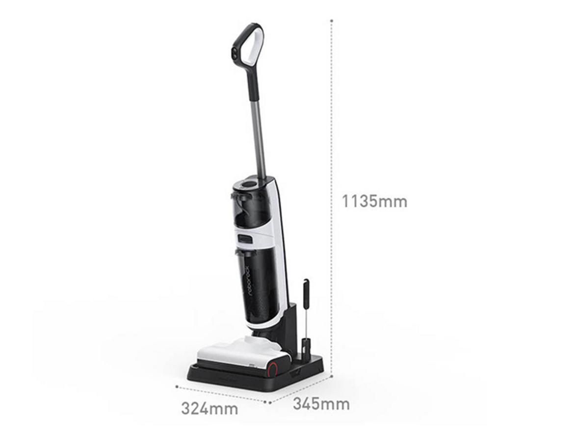 Lực hút 17.000 Pa giúp Roborock Dyad Air xử lý bụi khô và vết ướt trong một lượt.