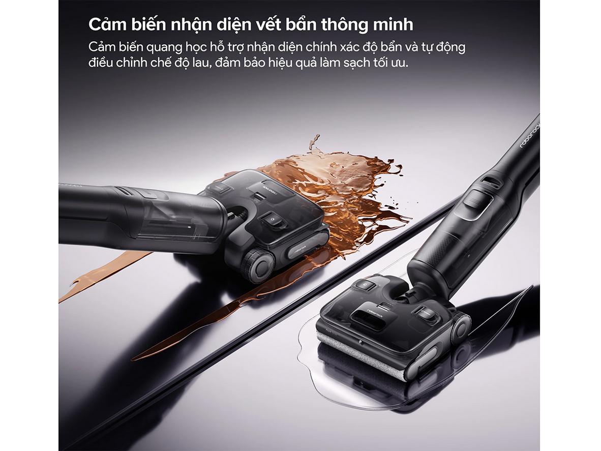 Lực hút 25.000Pa giúp Roborock F25 ACE Pro xử lý bụi bẩn và tóc rối hiệu quả.
