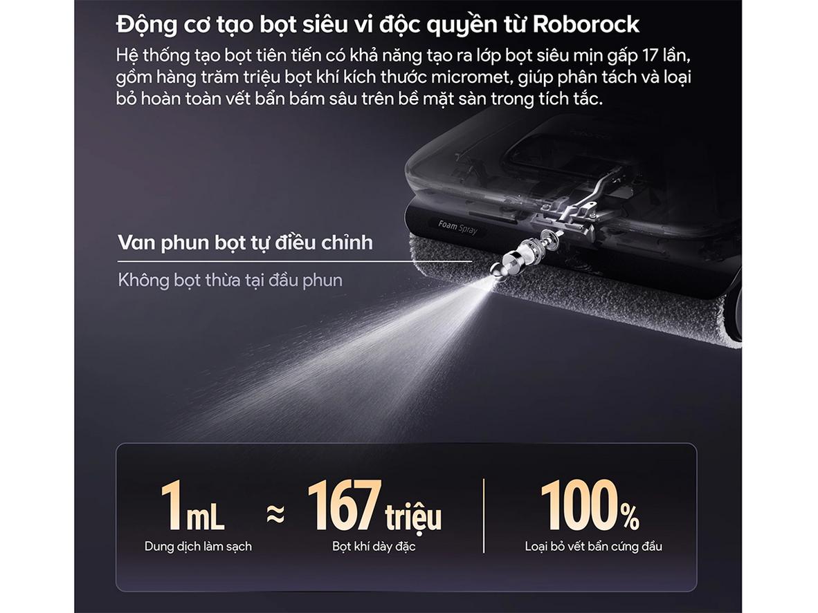 Bình nước sạch 1000ml kết hợp DirTech hỗ trợ dọn lâu và tối ưu lượng nước.