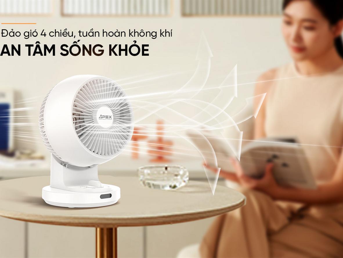 Sải cánh 15.4 cm phù hợp nhu cầu làm mát trong phòng nhỏ.
