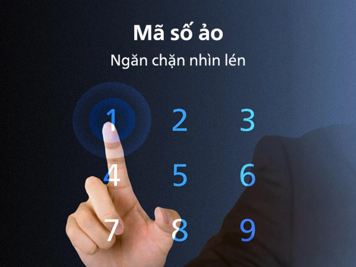 Mã số ảo giúp hạn chế lộ mật khẩu khi mở két ở nơi đông người.