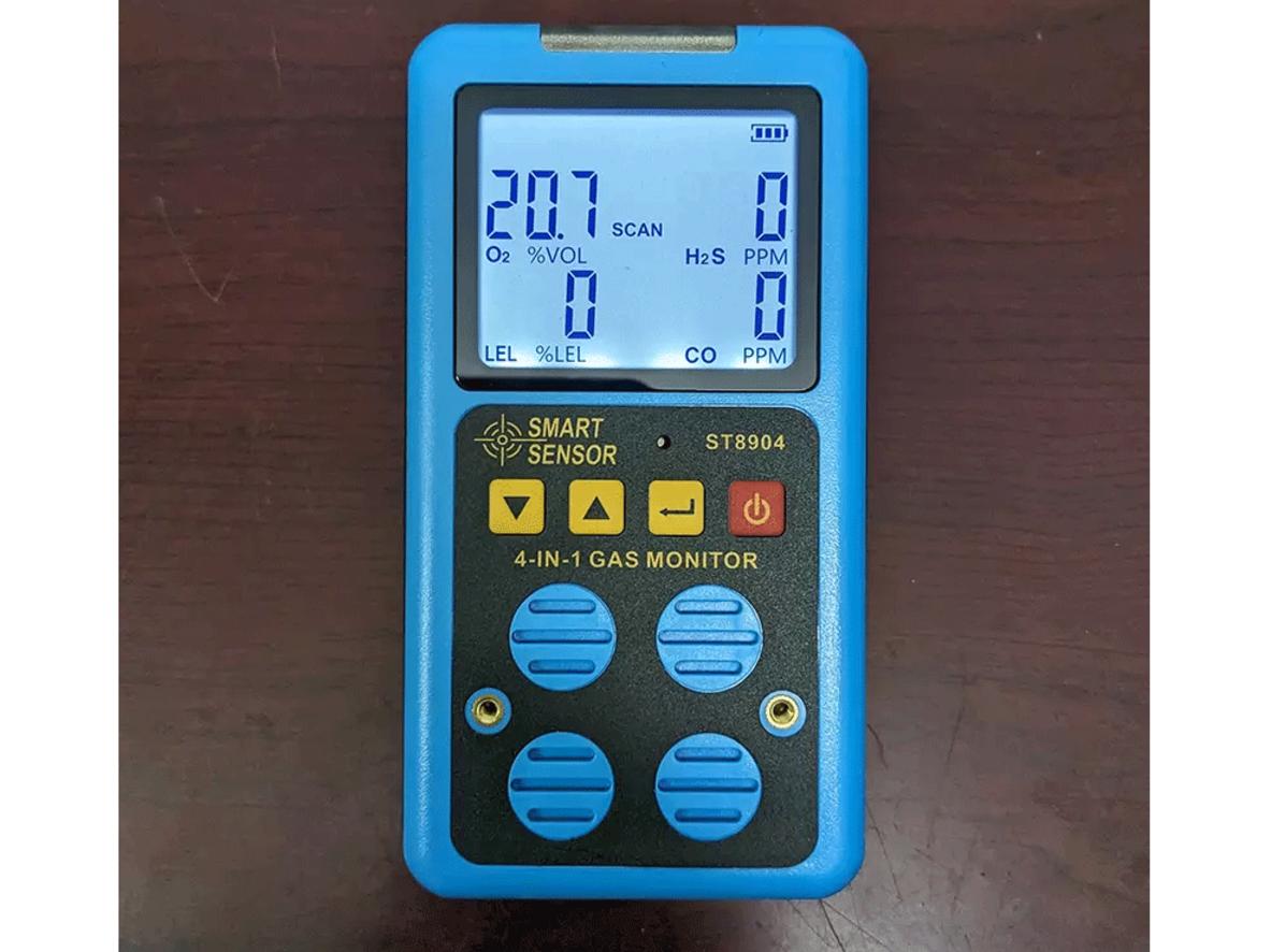 Cảm biến điện hóa giúp ST8904 phản hồi nhanh trong kiểm tra khí độc hiện trường.