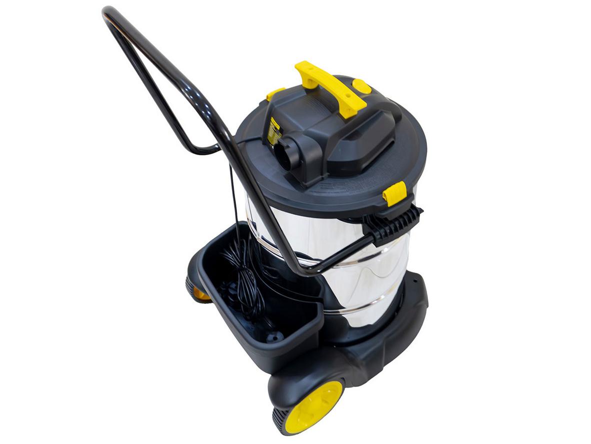 Thùng chứa 68 lít giúp giảm số lần đổ bụi khi làm việc liên tục.