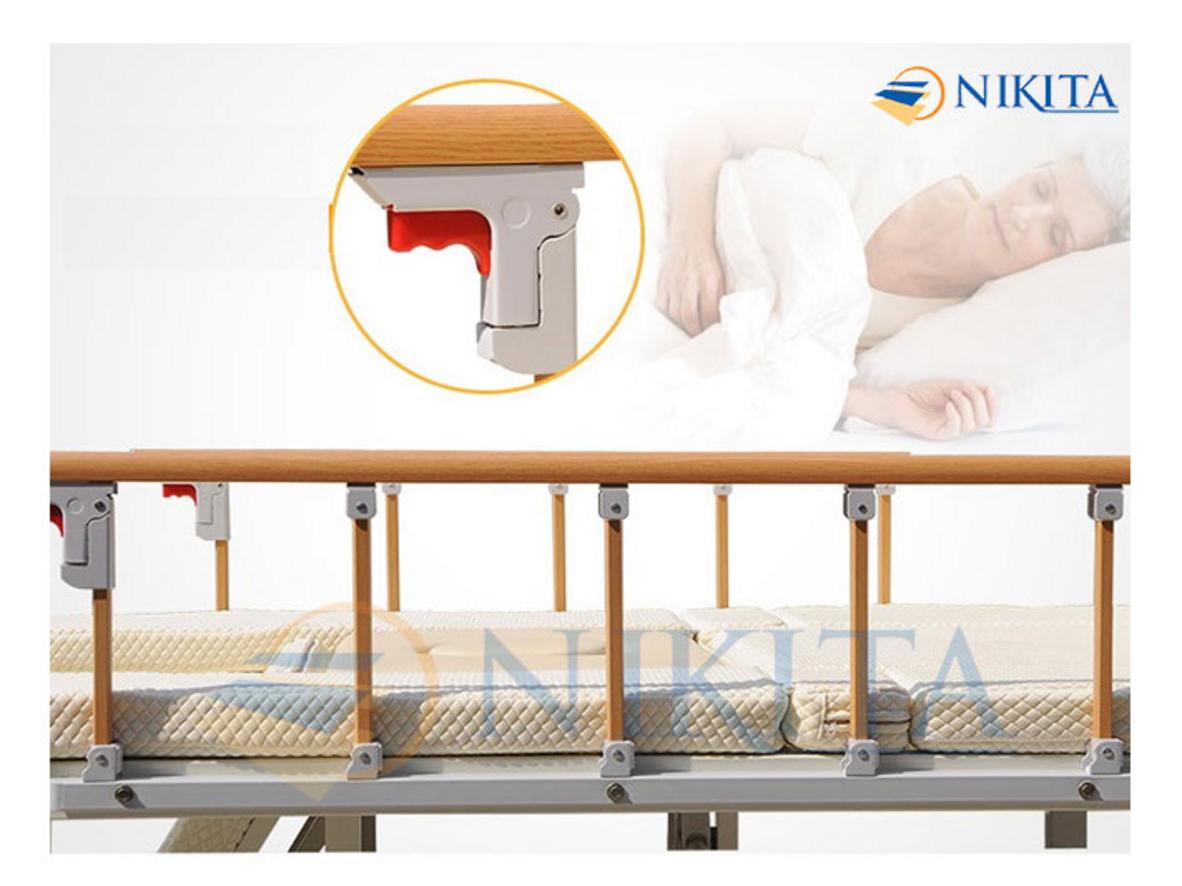 Chức năng tách xe lăn giúp di chuyển người bệnh an toàn hơn trong nhà.