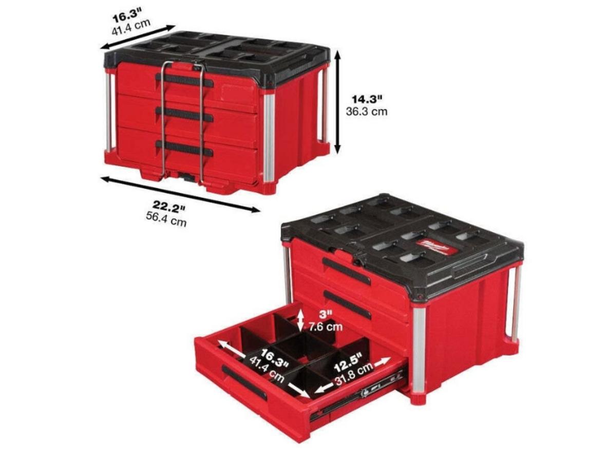 Tải trọng 23kg và kích thước tối ưu giúp Milwaukee 8443 cơ động hơn.