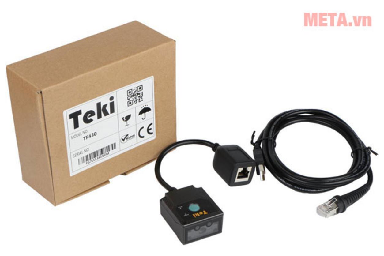 Teki TF430 đọc mã 1D/2D ổn định trên băng chuyền sản xuất.