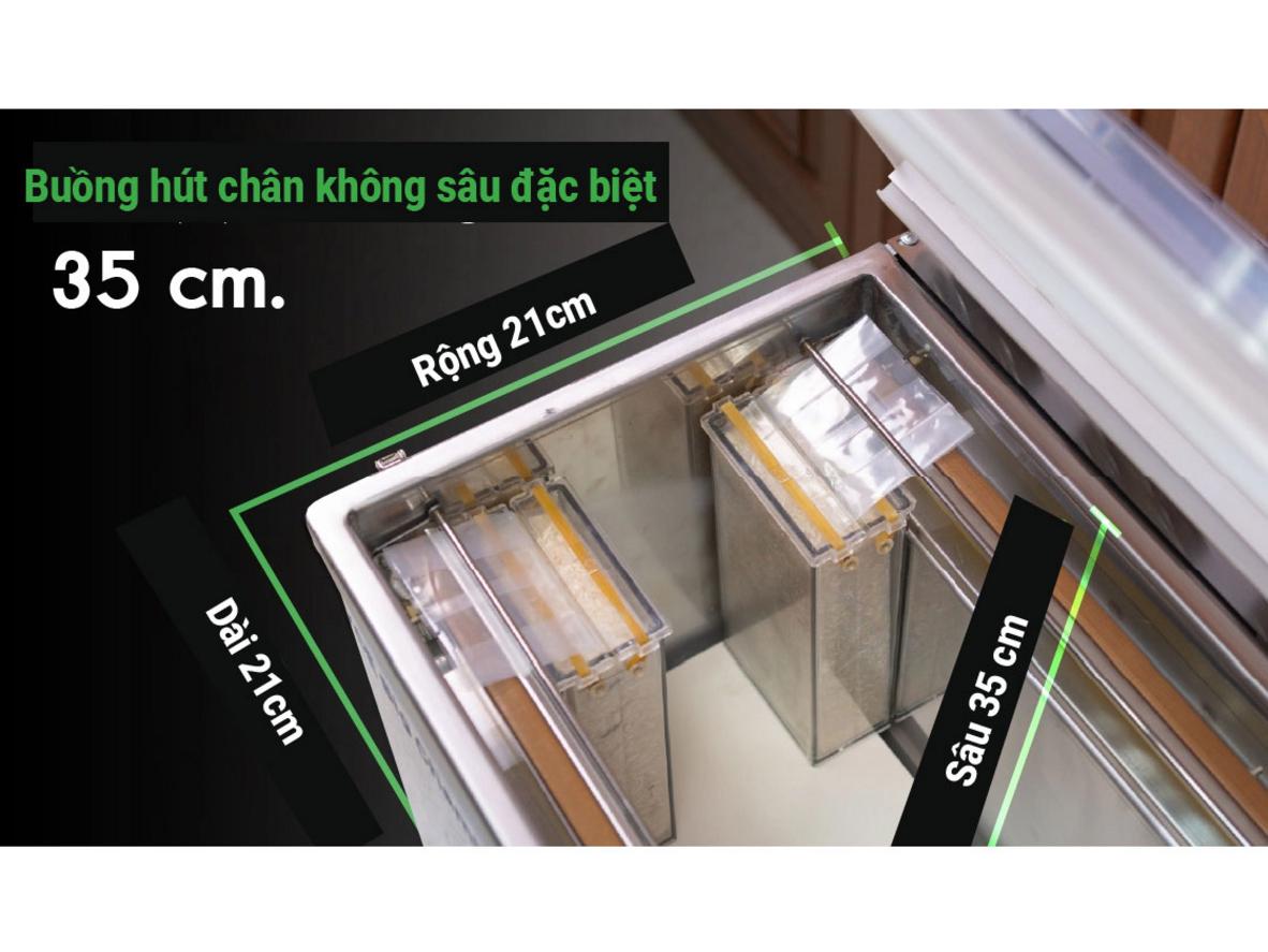 Thanh hàn 66cm và mép hàn 8mm tạo đường kín chắc, ổn định cho đóng gói công nghiệp.