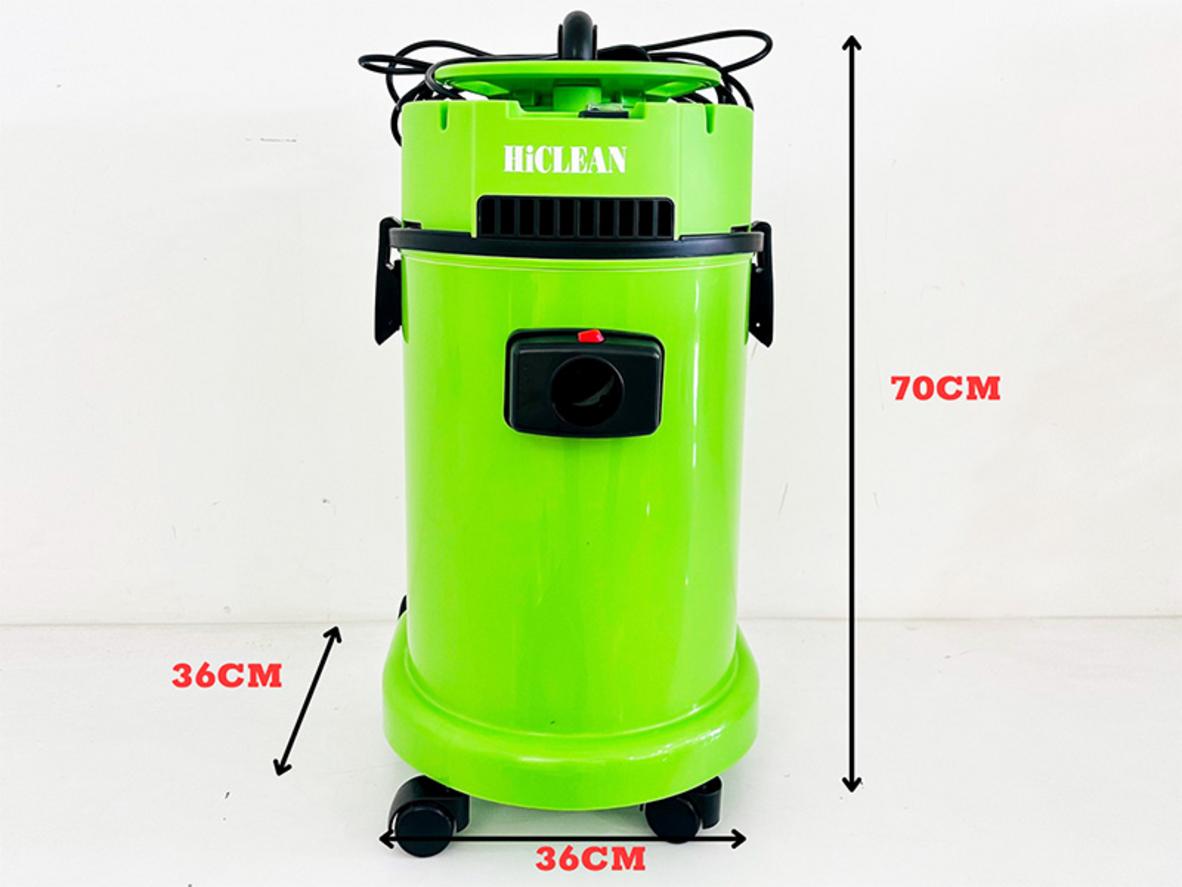 Thùng nhựa ABS 30 lít giúp HiClean SP30 chứa nhiều bụi hơn, giảm số lần đổ rác.