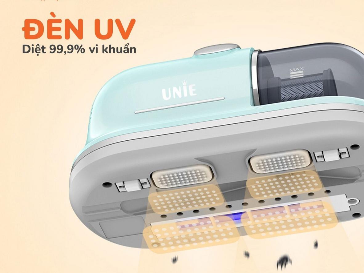 Đèn UV hỗ trợ diệt khuẩn trên bề mặt chăn đệm và sofa.