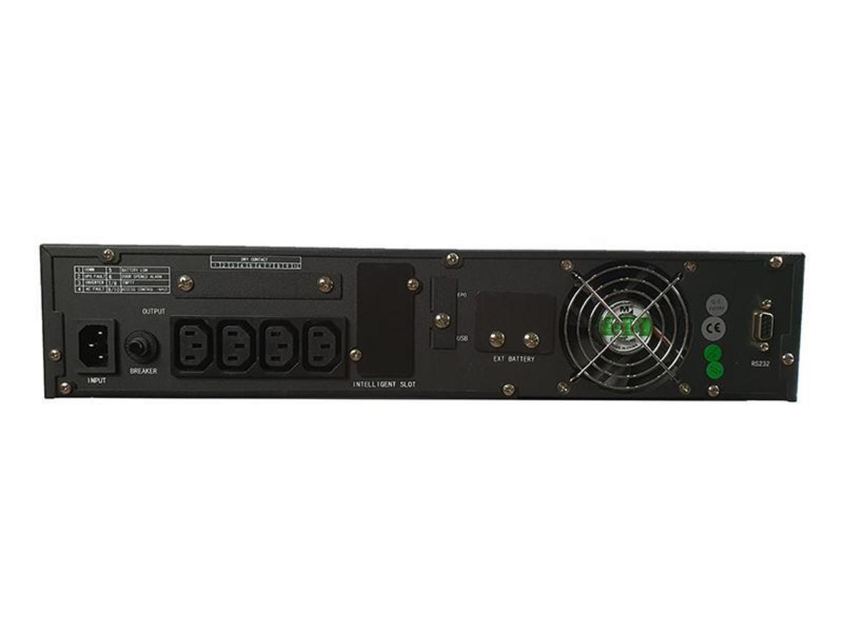 UPS Online Rack Sorotec HP9116CR 2KR lắp gọn trong tủ mạng 3U, phù hợp hệ thống server và thiết bị mạng.