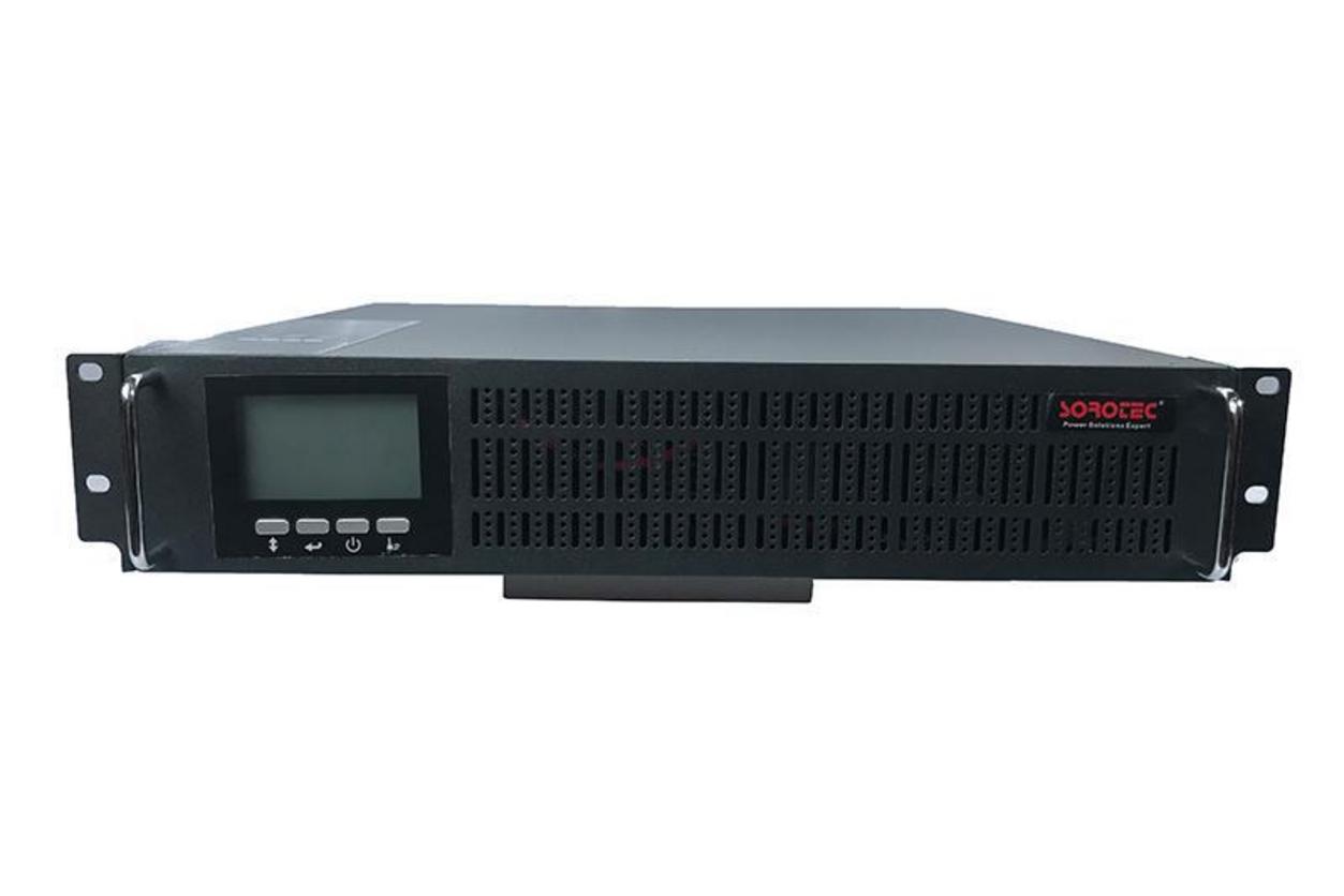 UPS Online Rack Sorotec HP9116CR 2KR-XL 2KVA/1.800W dùng ắc quy ngoài, tối ưu cho server, camera và tủ mạng.