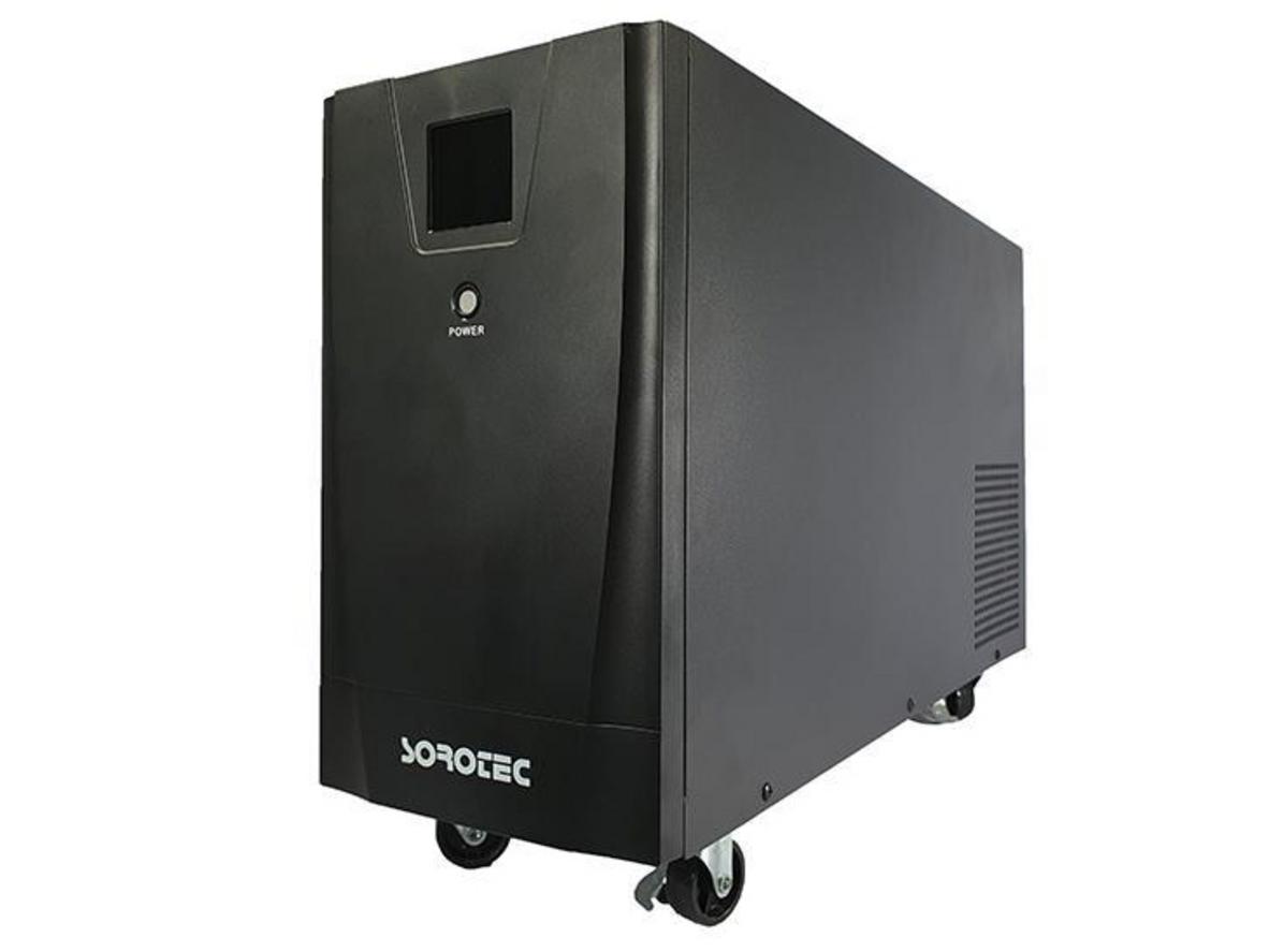 Sorotec BX5000XL là UPS 5KVA/4.000W sóng sin chuẩn, tối ưu cho hệ thống cần lưu điện linh hoạt bằng ắc quy ngoài.