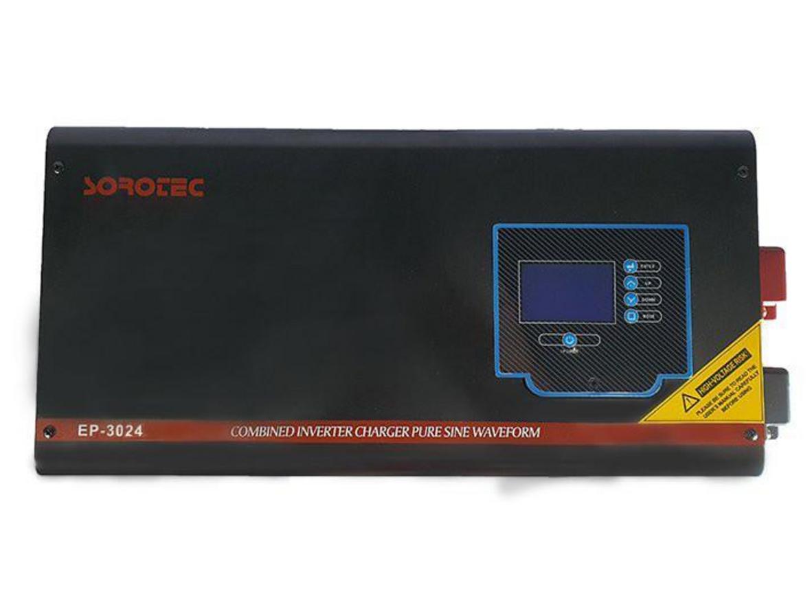 UPS Sorotec EP1012 nổi bật với sóng sin chuẩn, chuyển mạch 10ms và dòng sạc tối đa 45A.