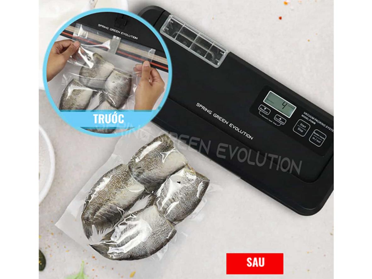 Lực hút -0.8bar giúp VC-EVO hút kiệt khí và bảo quản thực phẩm kín hơn.