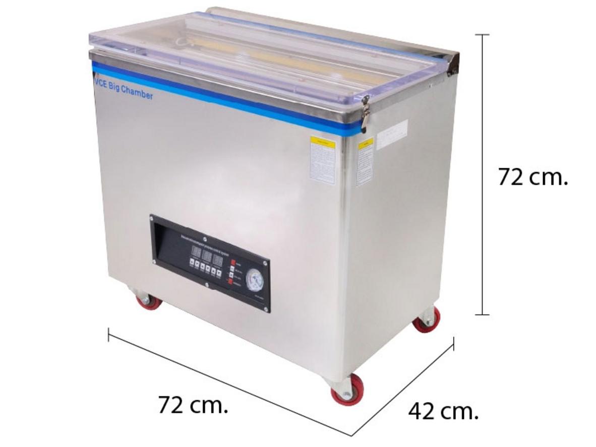 Vỏ Inox 201 giúp máy bền, sạch và phù hợp môi trường đóng gói thường xuyên.
