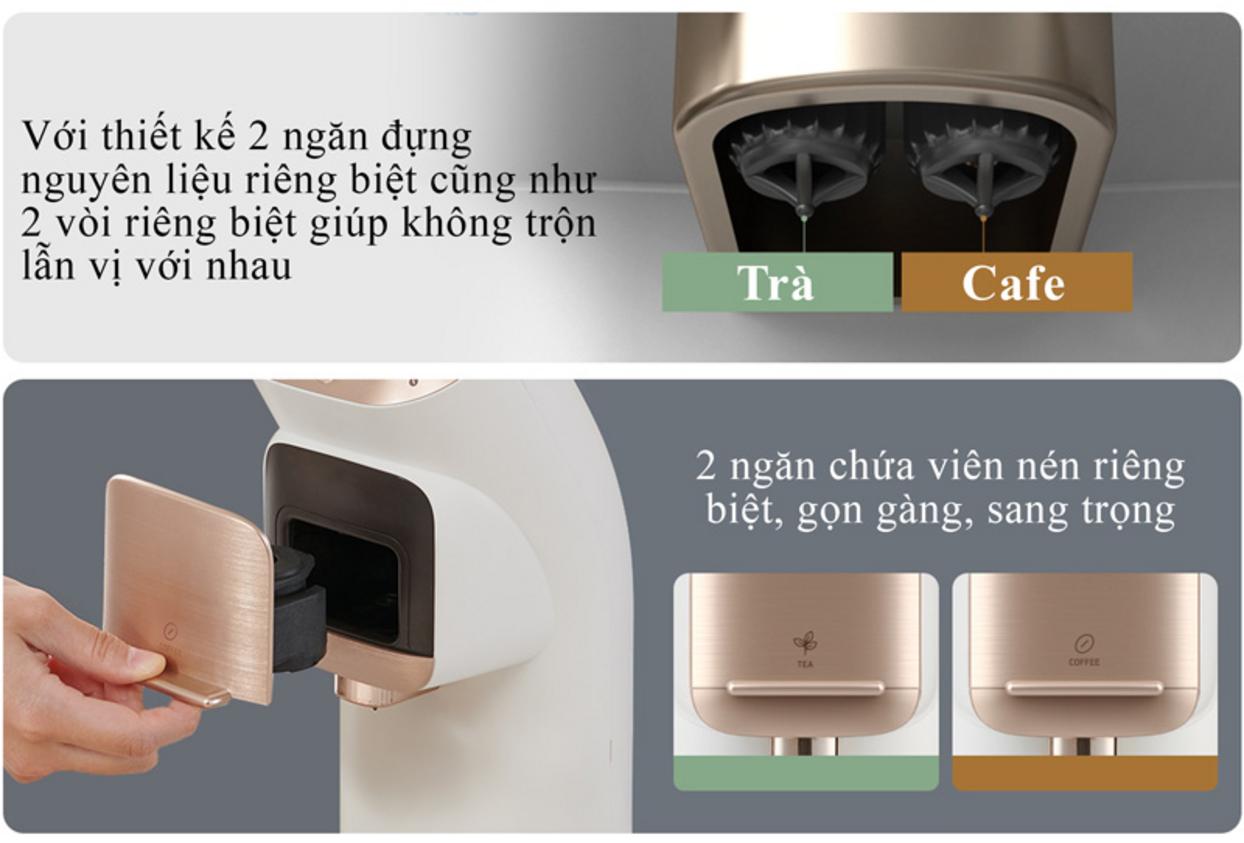 Chiết xuất kép và viên nén K-cup giúp trà và cafe không lẫn mùi trên cùng một máy.