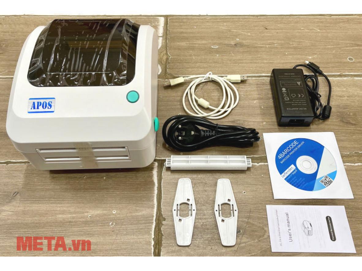 In nhiệt trực tiếp 203 DPI cho tem vận đơn sắc nét, không cần mực.