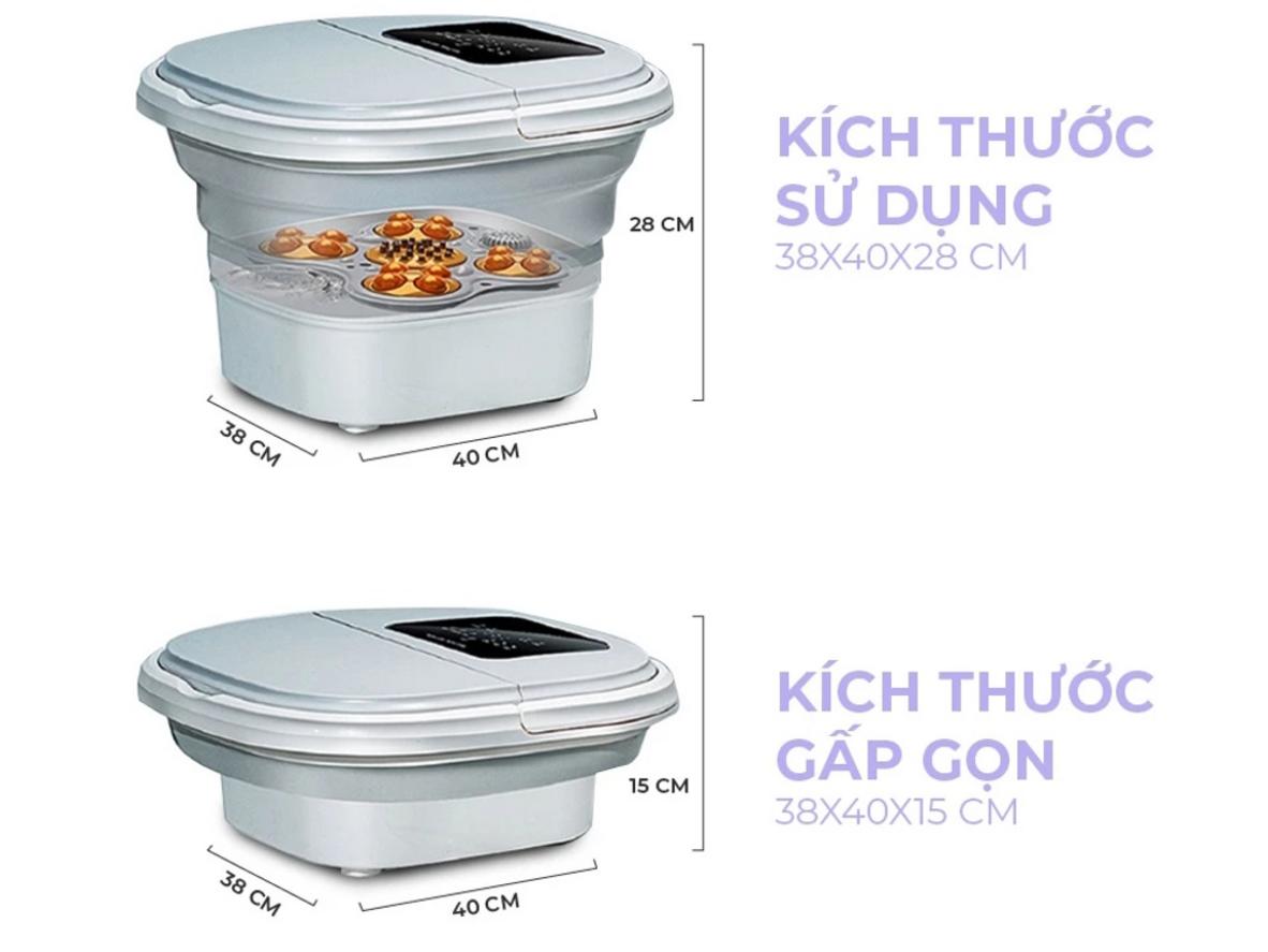 Bồn ngâm chân massage Vispo VP-NC21 chính hãng tại Siêu Thị Đại Việt
