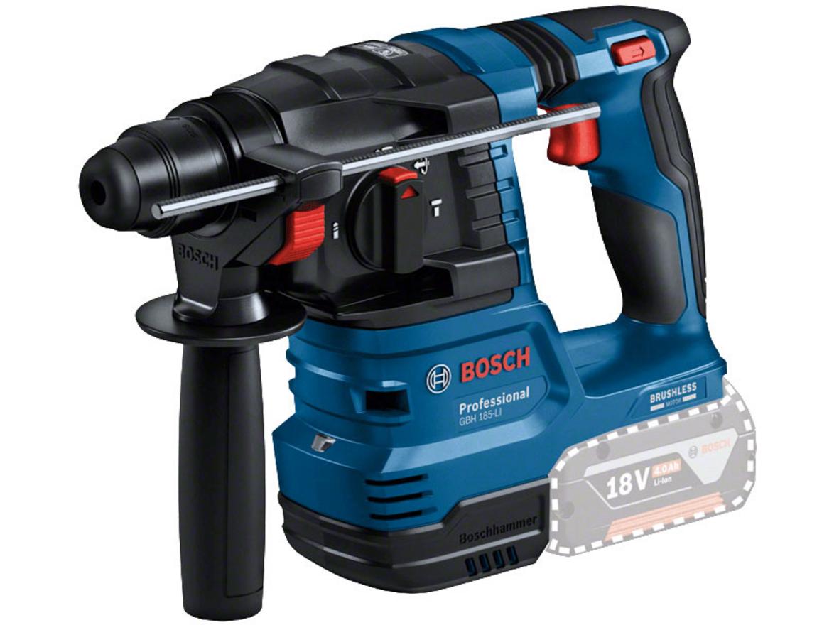 Lực đập 1.9J giúp Bosch GBH 185-LI khoan nhanh và dứt khoát hơn