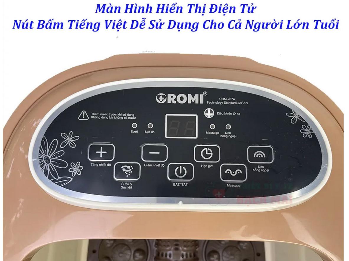 Hệ thống con lăn massage tự động và bảng điều khiển trực quan của Oromi ORM-267A