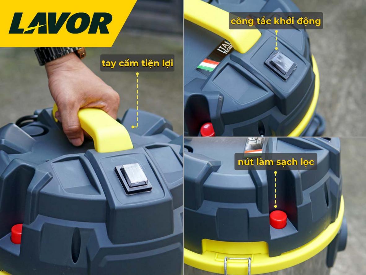 Chức năng 3 trong 1 giúp Lavor Dozzy 30XS xử lý nhiều tình huống vệ sinh.