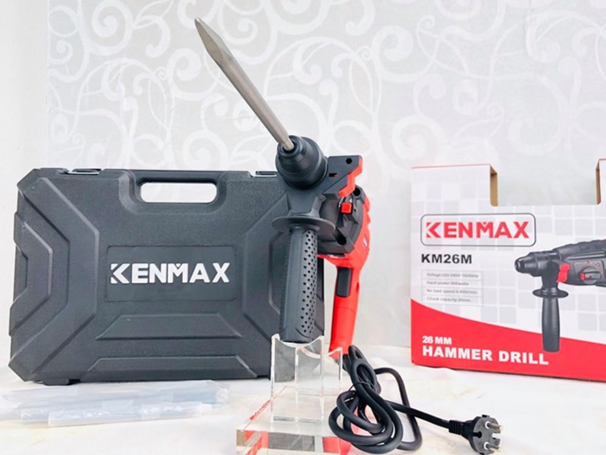 Kenmax KM26M tích hợp 3 chức năng khoan, khoan búa và đục cho nhiều công việc thi công.