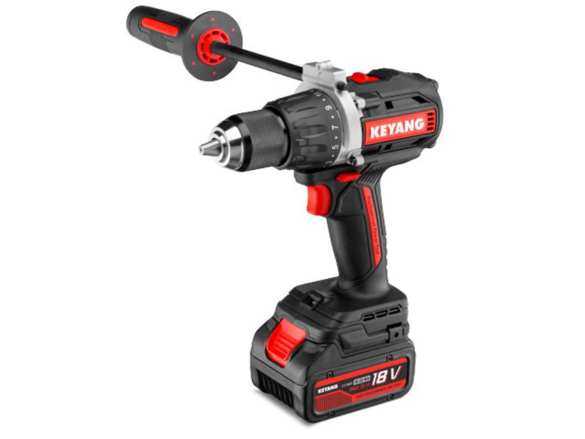 Lực siết 100Nm giúp Keyang DM20BLH-100E vượt trội trong phân khúc máy khoan pin 3 chức năng.