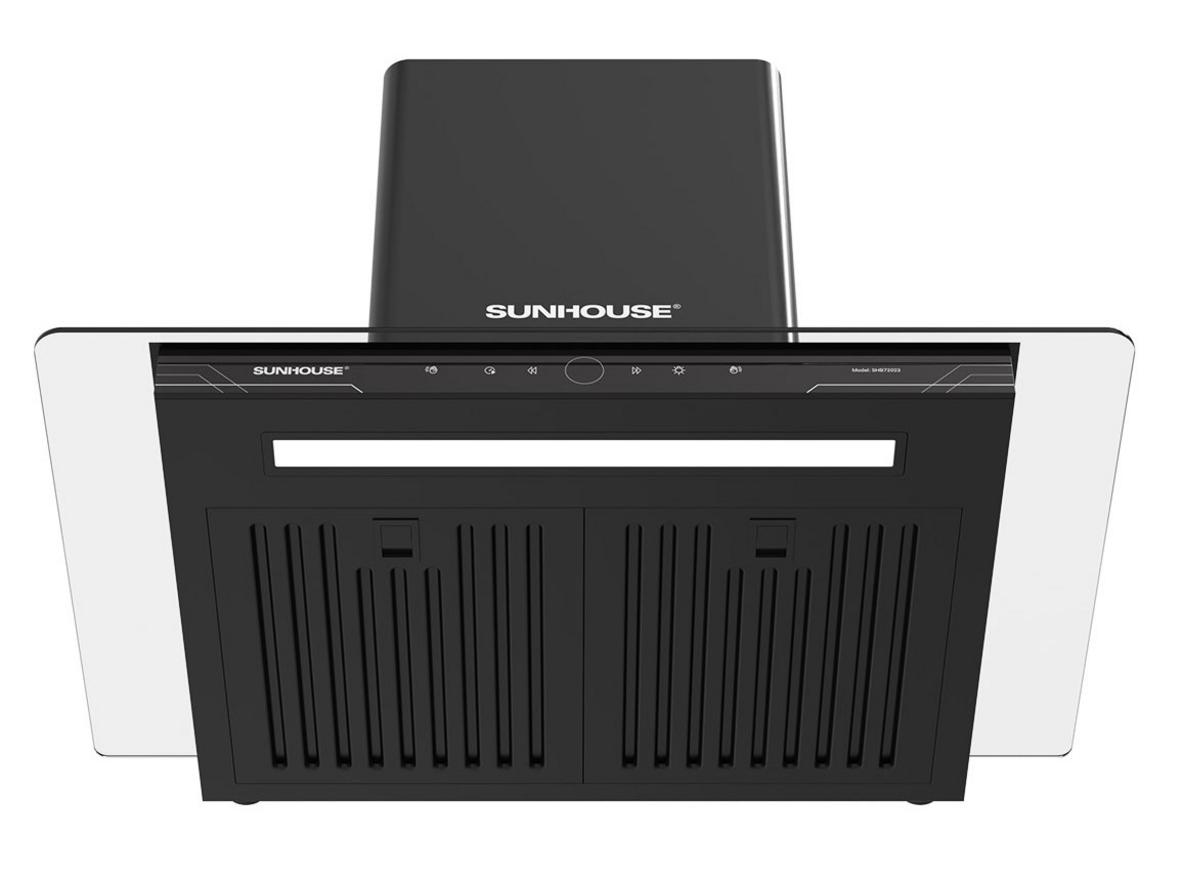 Độ ồn 65dB giúp máy hút mùi chữ T Sunhouse SHB72023 vận hành êm hơn trong bếp gia đình.