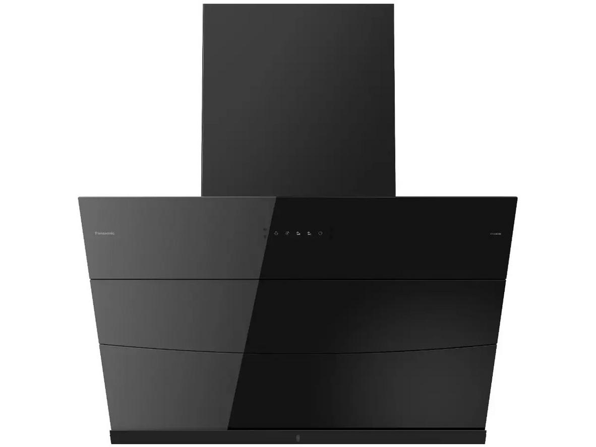 Máy hút mùi mặt kính nghiêng Panasonic FV-VX9ABBYUE cho bếp hiện đại, thao tác không chạm tiện lợi.