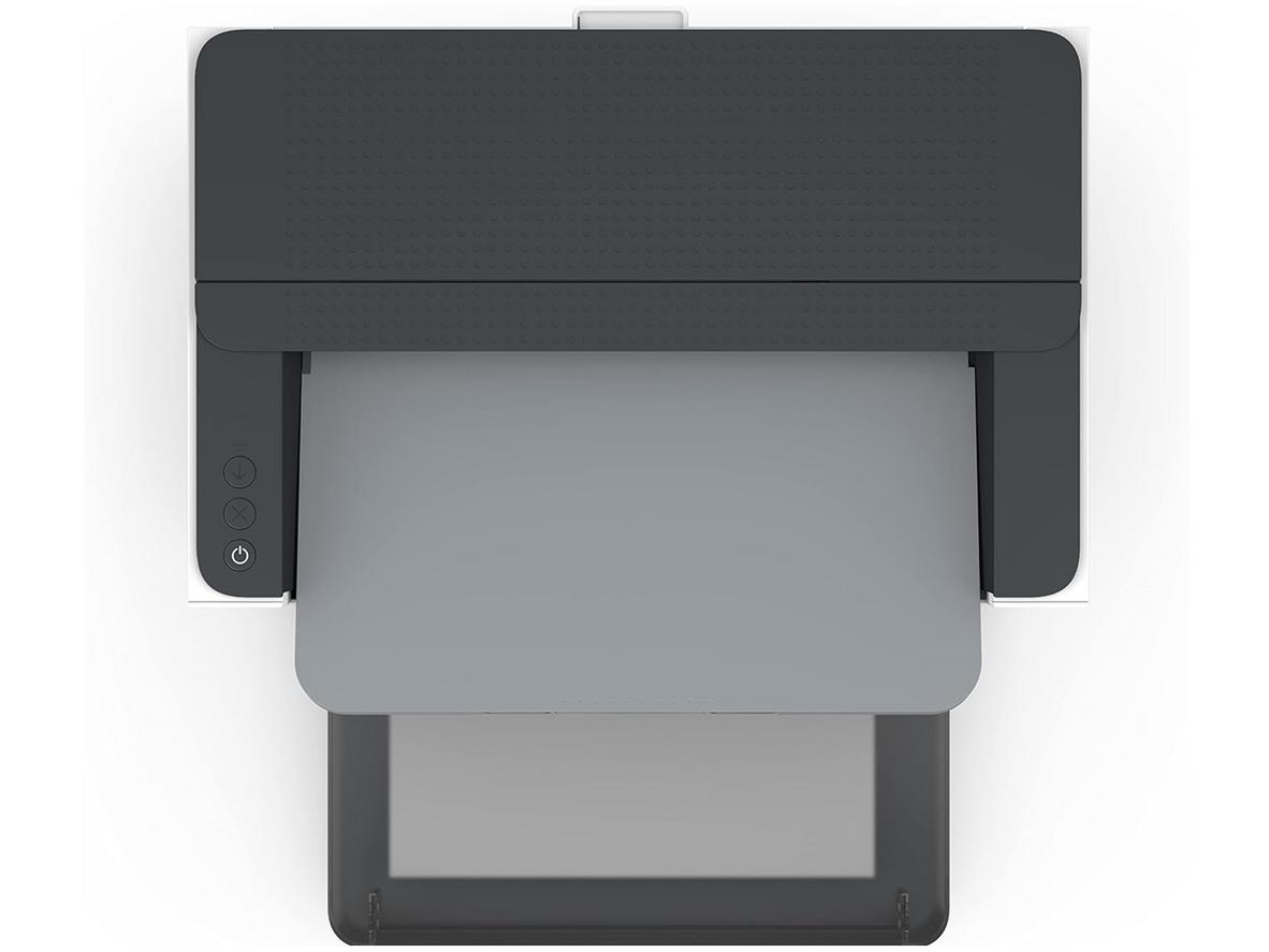 Chi tiết máy in HP LaserJet Tank 1502w với thiết kế gọn và cụm mực nạp siêu tốc.