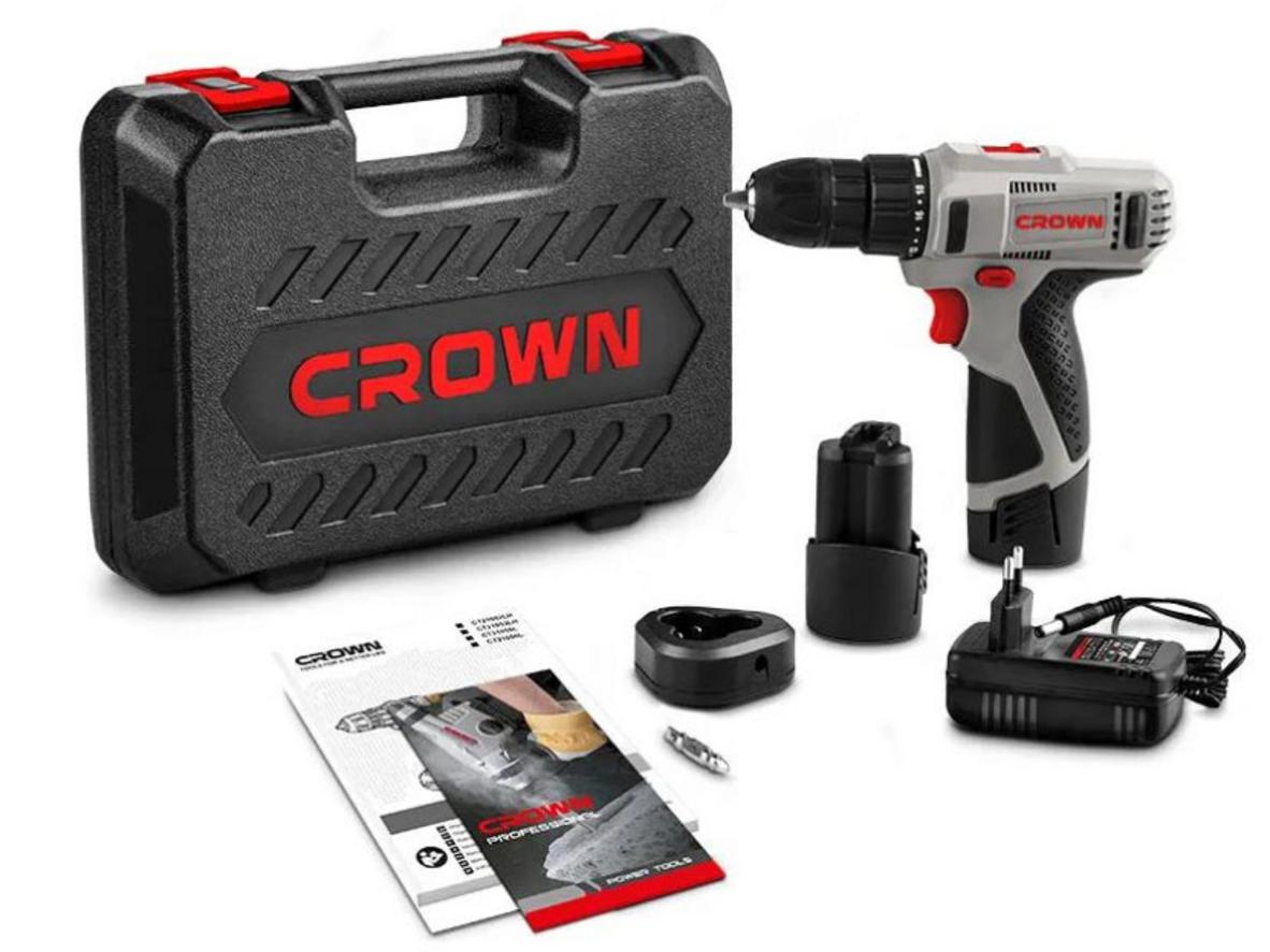 Máy khoan pin Crown CT21053L phù hợp cho khoan nhẹ, bắt vít và lắp đặt nội thất