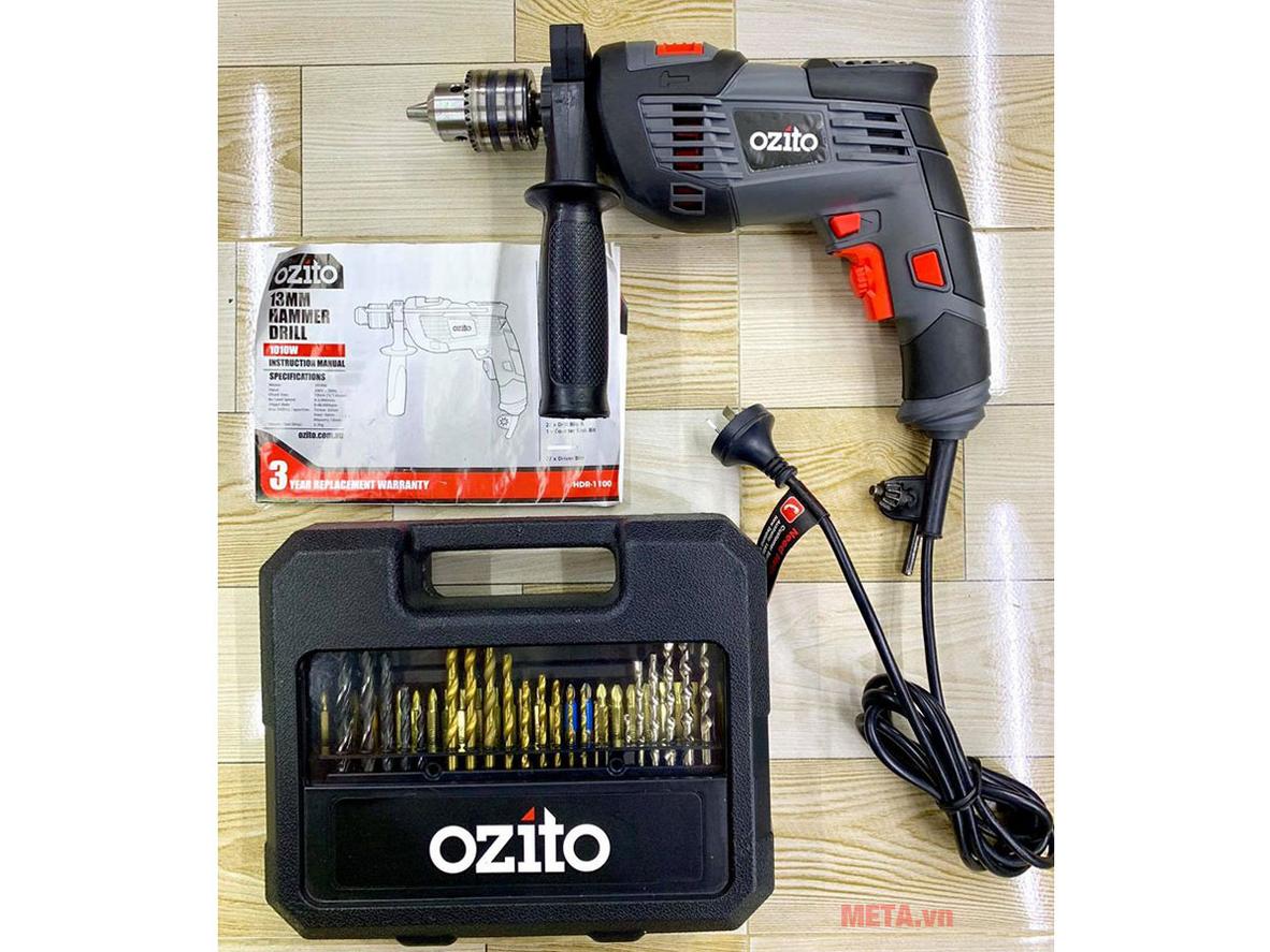 Ozito HDR-1100 kèm 51 phụ kiện là bộ khoan đa năng cho nhu cầu sửa chữa gia đình.