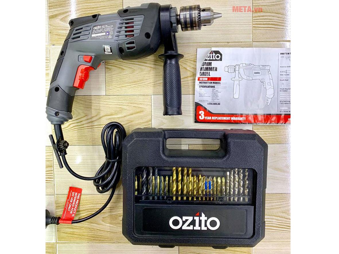 Đầu cặp Auto Lock 13mm giúp thay mũi nhanh và giữ chắc khi khoan.