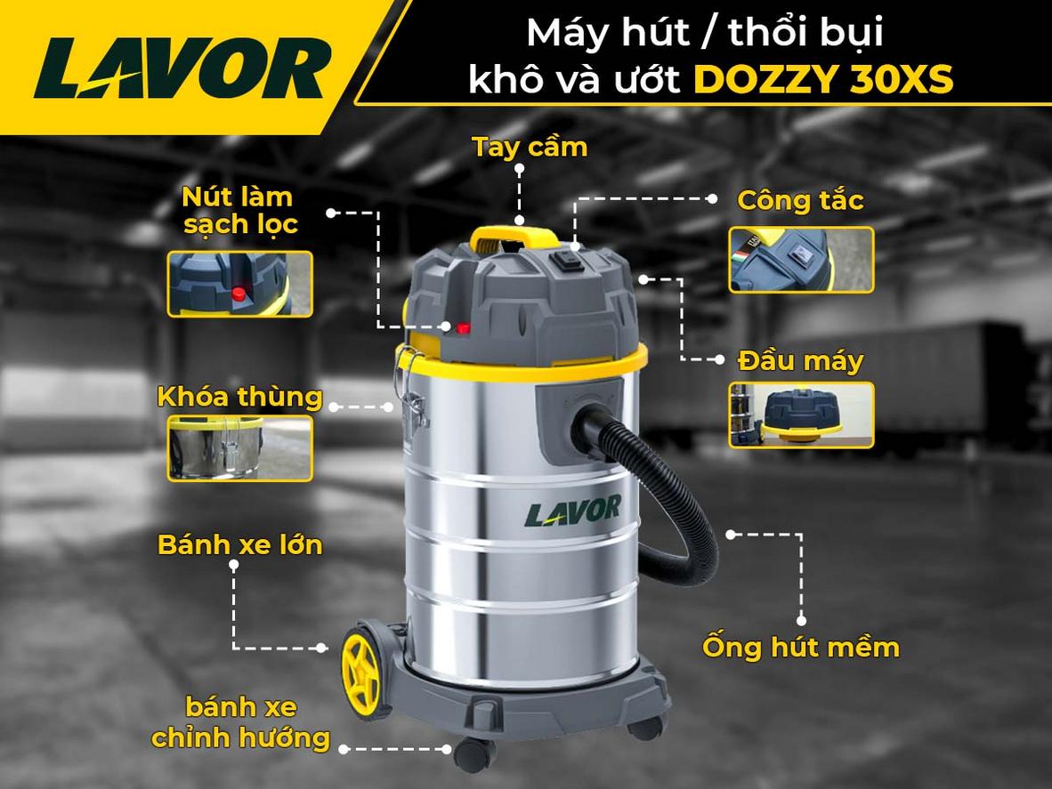 Phụ kiện đầu hút khe, đầu hút sàn, ống nối cứng và ống nối mềm giúp làm sạch đa bề mặt.